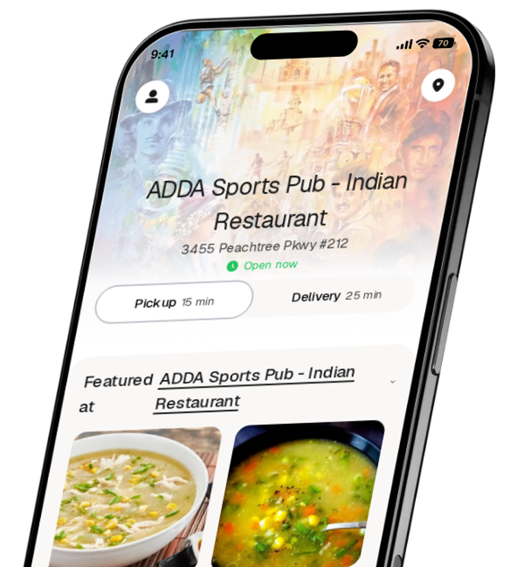 ADDA Sports Pub - Indian Restaurant app preview