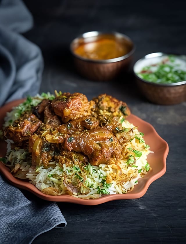 Chicken Fry Pulao (Chicken).